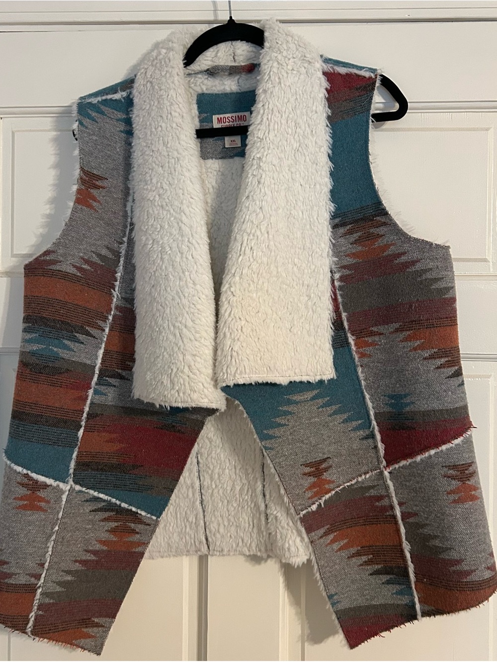 Mossimo Supply Co Aztec Southwestern Sherpa Open Front Vest